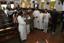 Hon'ble Governor along with First Lady visited Guardian Angel Church at Curchorem