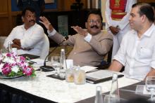 Hon'ble Governor attended meeting with Tourism industry (Dte. of Tourism, Goa Tourism Dev. Coprn.  andTravel and Tourism Association of Goa )at Hotel Taj Aguada.  Shri Rohan Khaunte, Hon'ble Minister for Transport and Shri Micahel Lobo, Hon'ble MLA were present on the occasion.