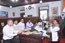 Mr. Yuri Alemao   Leader of Opposition, Mr. Amit Patkar GPCC President, Capt. Viriato Fernandes MP South Goa, Mr. Altone Dcosta MLA Quepem Constituency, Mr. Carlos Ferreira MLA Aldona Constituency Called On Hon'ble Governor At Raj Bhavan