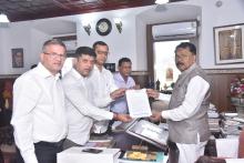 Mr. Yuri Alemao   Leader of Opposition, Mr. Amit Patkar GPCC President, Capt. Viriato Fernandes MP South Goa, Mr. Altone Dcosta MLA Quepem Constituency, Mr. Carlos Ferreira MLA Aldona Constituency Called On Hon'ble Governor At Raj Bhavan.