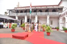 Flag Hoisting by the Hon'ble Governor on Independence Day 2024 at Raj Bhavan.  