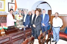  Indian Red Cross Society, Goa State Branch, Mr. Gaurish M. Dhond,  Mr. Manguirish Pai Raikar, Deo Lemy Da Costa and others Called On Hon'ble Governor At Raj Bhavan. 