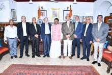  Indian Red Cross Society, Goa State Branch, Mr. Gaurish M. Dhond,  Mr. Manguirish Pai Raikar, Deo Lemy Da Costa and others Called On Hon'ble Governor At Raj Bhavan. 