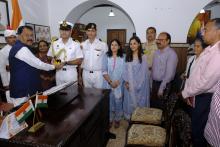 Hon'ble Governor attended Pepping Ceremony of Lt. Abhishek Dhiman, ADC to Governor, Promotion to the Rank of Lieutenant Commander.
