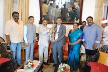 Book release function of “Traditional Trees Of Bharat” Compiled and Edited by Hon'ble Governor  at the hands of Hon’ble Dr. Justice D. Y. Chandrachud, Chief Justice of India At Raj Bhavan, Goa. 