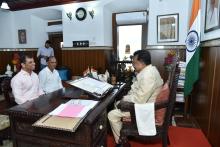 Dr. Chandrakant Shetye, MLA, Santosh Malik, Vishnu Parab Called On Hon'ble Governor At Raj Bhavan. 