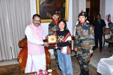 Kohima (Nagaland) (Assam Rifles) interacted with Hon'ble Governor and Exchanged Presentations at Raj Bhavan.
