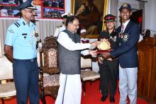 Hon'ble Governor attended as a Chief Guest for Felicitation of NCC Cadets participated in Republic Day. Parade Delhi from Goa State, at Old Darbar Hall, Raj Bhavan.