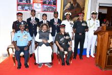 Hon'ble Governor attended as a Chief Guest for Felicitation of NCC Cadets participated in Republic Day. Parade Delhi from Goa State, at Old Darbar Hall, Raj Bhavan.