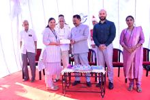 Hon'ble Governor visited Matruchayya & interacted with the inmates and staff of the Ashram and handed over financial assistance. 