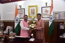 Shri Damu Naik, Goa BJP State President called on Hon'ble Governor at Raj Bhavan.