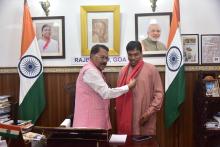 Shri Damu Naik, Goa BJP State President called on Hon'ble Governor at Raj Bhavan.