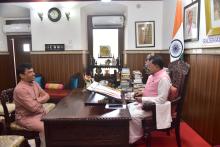 Shri Damu Naik, Goa BJP State President called on Hon'ble Governor at Raj Bhavan.